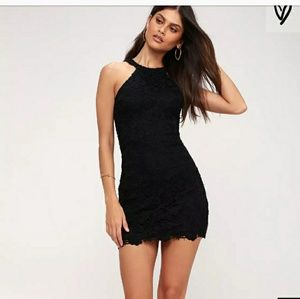 Lulu's Love Poem Black Lace Dress